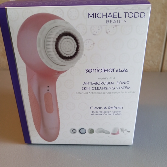 Pink Michael Todd Sonicare Elite Cleansing Brush With Box, Gently Tested Only. - Picture 1 of 8